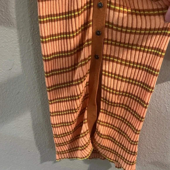 Free People Striped Brown and Orange Dress - Picture 3 of 9